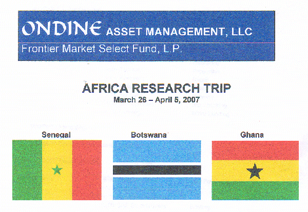 Africa Research Trip