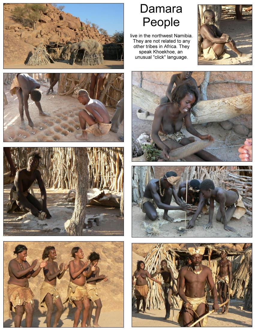 The Damara people live in west central Namibia
