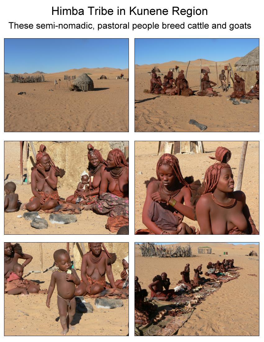 Himba people live in north Namibia deserts