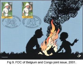 FDC of Belgium and Congo joint issue, 2001