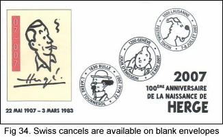 Switzerland makes cancels available on blank envelopes