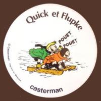 Quick & Flupke on sled sticker