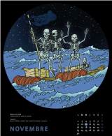 Skeletons calendar Tintin spoof