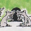 Cartoon of mice celebrating