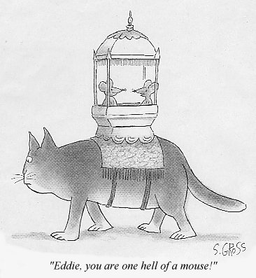 Cat cartoon by S. Gross.