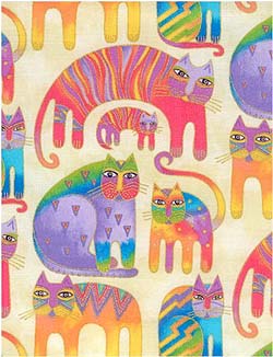 Laurel Burch cat fabric #2