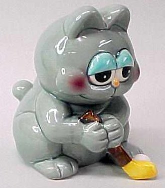 Ceramic figurine of Nermel, the world's cutest kitten.