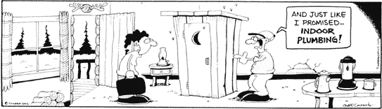 Indoor plumbing cartoon