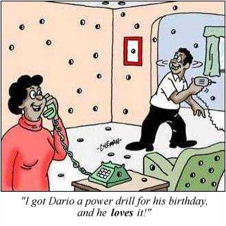 Power drill cartoon