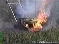 Click to see a Power Mower on fire