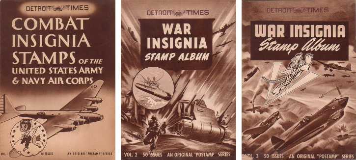 WWII Insignia stamp album covers