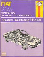 Fiat X1/9 Workshop Manual