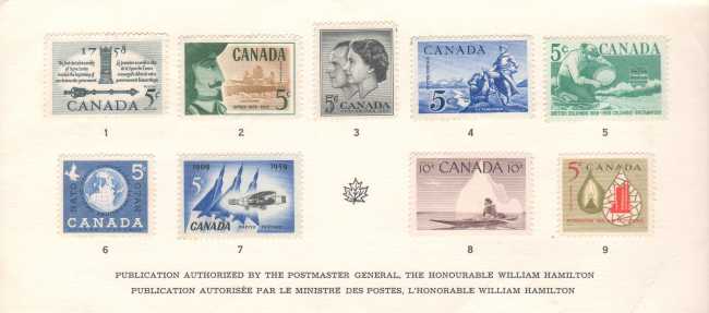 Brief Canadian History in 9 Postage Stamps