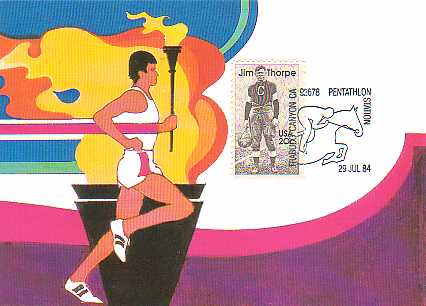 1984 Los Angeles Olympics maximum card stadium postmarks - sets of 39