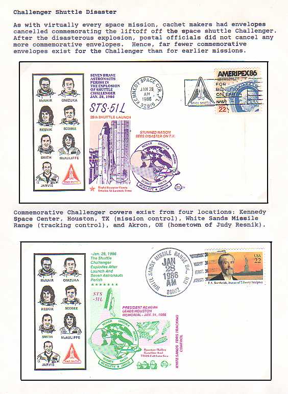 Challenger Space Shuttle Disaster - 4 covers