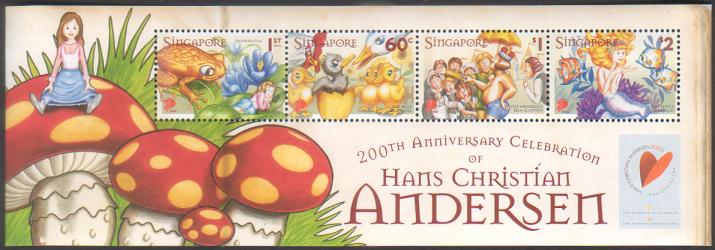 Singapore ~ Hans Christian Andersen ~ Souvenir Sheet ~ 2005