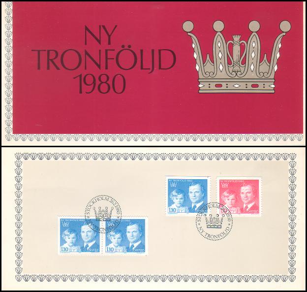 Sweden ~ Succession to Throne ~ 3 stamps 1980