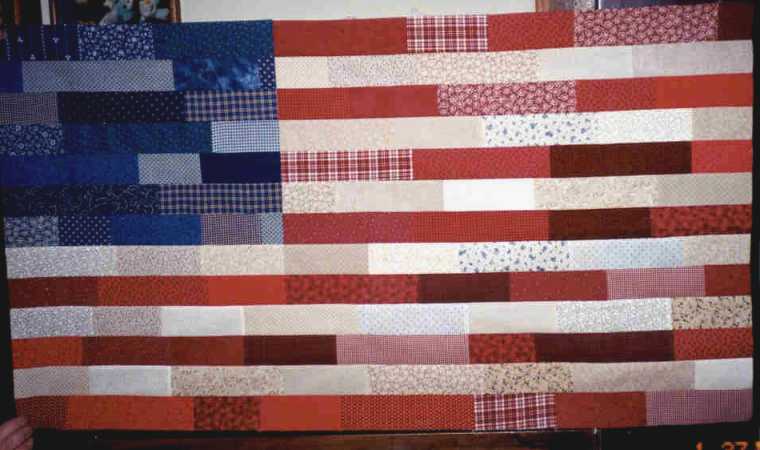 Flag quilt made by Barbara Beckman