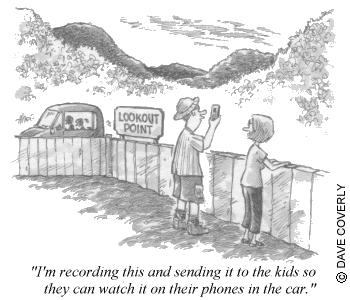 Cartoon: texting kids
